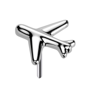 Threadless Flugzeug silber