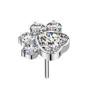 Patte sans fil argent Cristaux argent