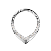 Micro Segmentring klappbar silber Träne mit...