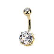 Banane Innengewinde vergoldet mit Kugel vergoldet...