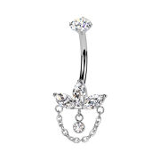 Banana filettatura interna argento cristallo argento...