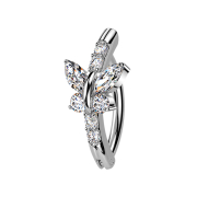 Banane pliable argenté Écusson papillon...