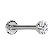 Steriles Micro Threadless Labret silber mit Halbkugel...