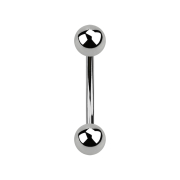 Sterile Micro Banana Internal Thread Silver with Two Balls