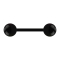 Micro Barbell noir avec deux boules