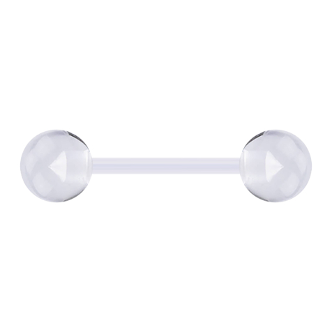 Micro Barbell transparent avec deux boules