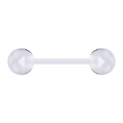 Micro Barbell transparent avec deux boules