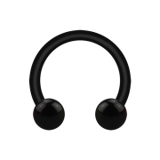 Barre circulaire noire avec deux boules