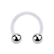 Micro Circular Barbell transparent avec deux boules...