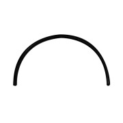 Micro Circular Barbell-Stab schwarz