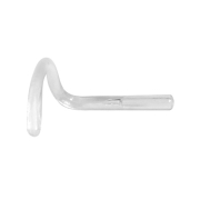 Nose stud bar, curved, transparent, for piercing
