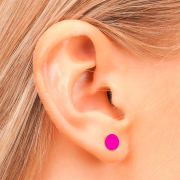 Ohrstecker silber Neon Pink