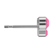 Ohrstecker silber Schmetterling Kristall pink
