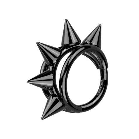 Micro Segmentring klappbar schwarz drei Ringe mittig Cones