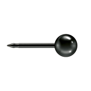 First plug, black with ball