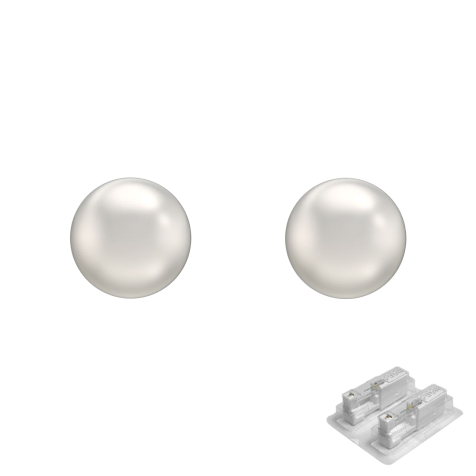 Gold-plated first plug with white ball bead