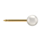Gold-plated first plug with white ball bead
