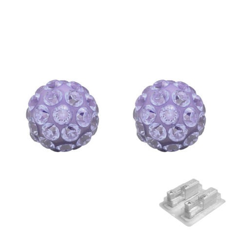 Primo connettore argento con cristallo Fireball tanzanite