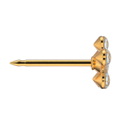 Primo connettore placcato oro Daisy cristallo argento