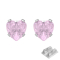 Spina iniziale argento con cristallo Tiffany cuore rosa