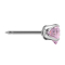 Spina iniziale argento con cristallo Tiffany cuore rosa