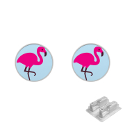 Erststecker silber Flamingo