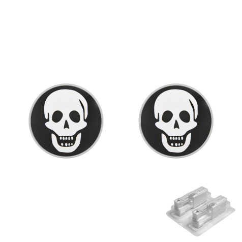 Erststecker silber Totenkopf