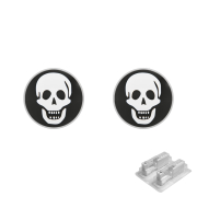 Erststecker silber Totenkopf