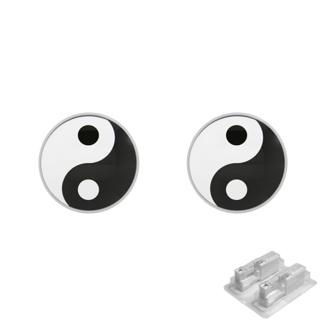 Erststecker silber Yin Yang