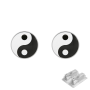 Erststecker silber Yin Yang