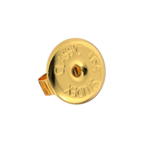 Orecchini a bottone Studex con chiusura rotonda placcati in oro, Ø 5,8 mm