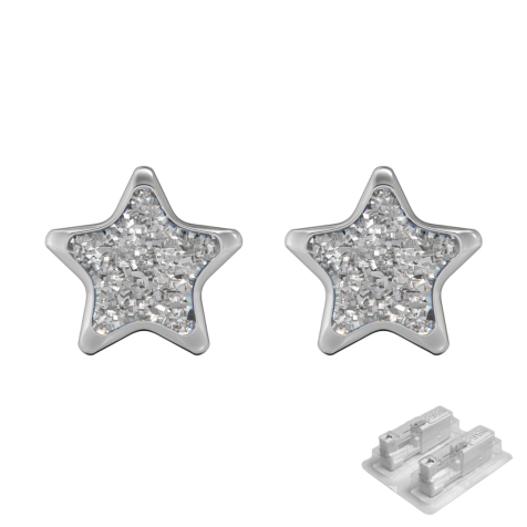 Première fiche argent étoile paillettes argent