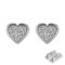 Erststecker silber Herz Glitter silber