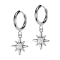 Ohrring zum Klappen silber Anhänger Sonnenstrahl Kristall silber