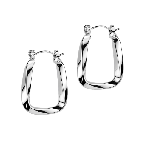 Orecchino argento quadrato intrecciato