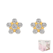My First Earring-Set Erststecker vergoldet Daisy Kristall...