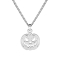 Chaîne en argent avec pendentif tête de citrouille en argent