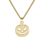 Kette vergoldet Anhänger Kürbiskopf vergoldet
