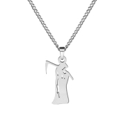 Kette silber Anhänger Sensenmann silber