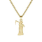Kette vergoldet Anhänger Sensenmann vergoldet