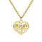 Kette silber Anhänger floral Herz vergoldet