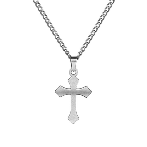 Kette silber Anhänger Kreuz silber