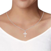 Kette silber Anhänger Kreuz silber