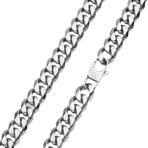 K12 - Silver Cuban Chain - 13 mm