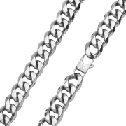 K12 - Silver Cuban Chain - 15 mm