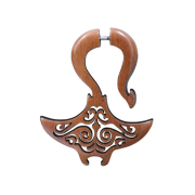 Fake Spirale Mantarochen aus Sawoholz