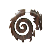 Faux dragon en spirale en bois de sonoh