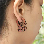 Fake Spirale Blumen aus Sawoholz