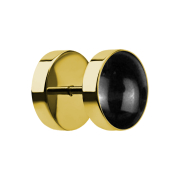 Faux plug plaqué or, époxy noir
