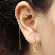 Anhänger vergoldet Hexe auf dem Besen